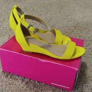 Yellow Dream Pairs ankle strap sandals